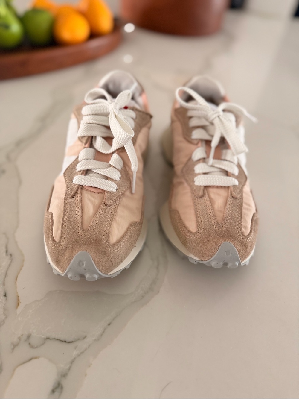 Women’s Pink and Beige Casual Sneakers - Lightweight Comfort
